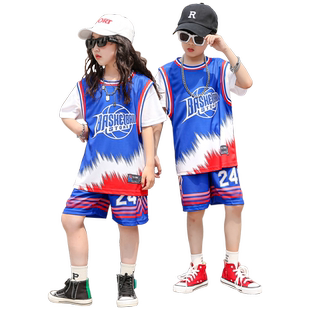 儿童篮球服套装男童夏季新款中大童运动短袖男孩女孩速干训练服装