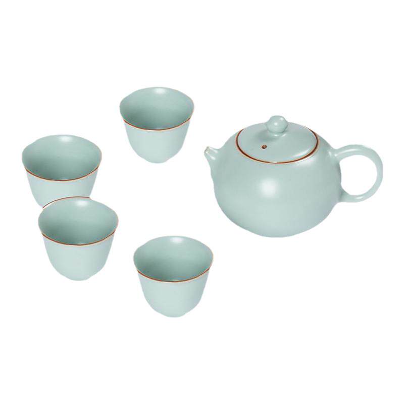 汝窑一壶四杯茶具套装