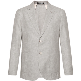 【亚麻汉麻】利郎官方 休闲西服男士春季新款薄款纯色商务外套男