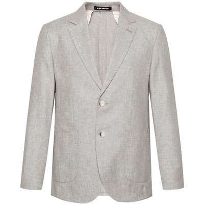 利郎官方亚麻汉麻薄款休闲西服