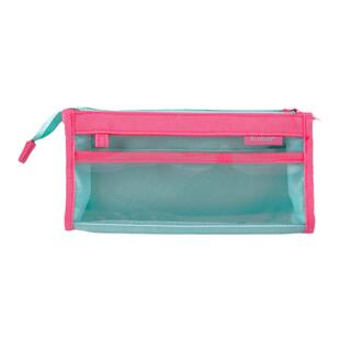 kinbor多巴胺笔袋三层大容量透明笔袋女孩2025年新款初中生铅笔盒小学生高中女生高颜值简约帆布文具盒女款