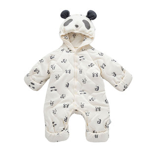婴儿加厚夹棉外出服男孩女宝宝小月龄包手包脚连体衣服90码抱抱服