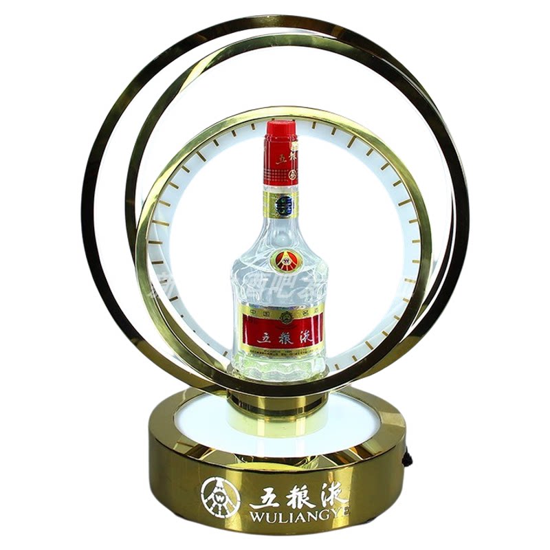酒吧发光酒座ktv创意红洋酒xo马爹利不锈钢底座Ied出酒展示架