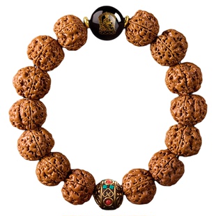 庆祥泰尼泊尔大金刚菩提子手串男士真品天然原籽木质文玩念珠盘玩