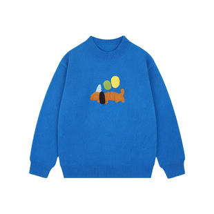 EBAER童装儿童毛衣半高领2025冬季新款男童内搭保暖女童针织衫潮