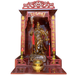 关公财神武财神关二爷佛像供奉台家用经济型墙壁挂式神台客厅摆件