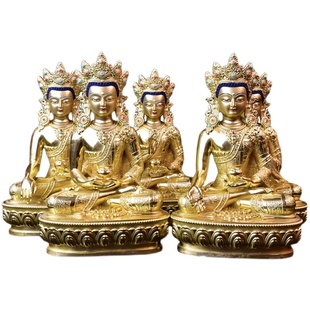 铜鎏金藏传密宗五方佛五智如来七寸可装藏包邮佛像佛像