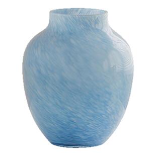 半然花瓶蓝色琉璃复古摆件轻奢高级感玻璃客厅插花礼物餐桌家居大