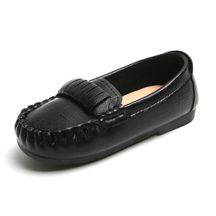 英伦风儿童皮鞋软底一脚蹬男童豆豆鞋2022秋季新款宝宝鞋子童鞋潮