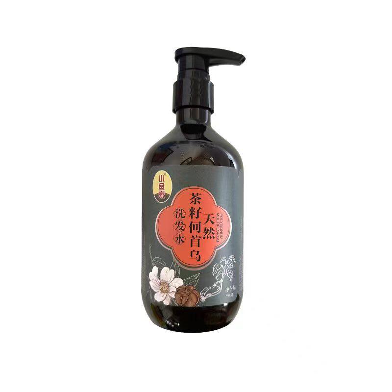 小鱼家天然茶籽何首乌洗发露植物洗发水