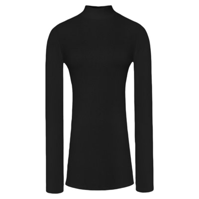 MAKEIF磨毛修身小高领长/短T