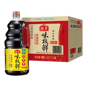 海天味极鲜酱油1.9L整箱批发调料