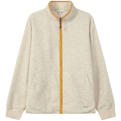 滨波撞色立领拉链外套