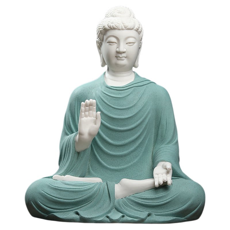 卢舍那大佛中式风陶瓷家居摆件