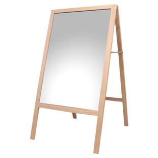 透明双面立式广告牌展示牌迎宾牌亚克力镜面广告展示架折叠落地式