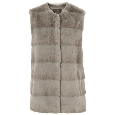 COCOBELLA气质环保皮草马甲