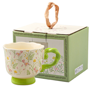 舍里法式马克杯家用早餐杯办公室喝水杯子女牛奶杯咖啡杯伴手礼物