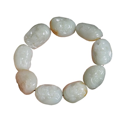 财神款随型手链和田玉手串送证书