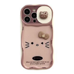 推拉窗HelloKitty猫适用iphone15pro苹果16手机壳12可爱13pro小众14promax全包镜头防摔保护套带毛绒挂绳女款