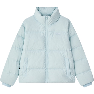 波尼PONY1972女款羽绒服冬粉蓝色户外休闲羽绒服 243W2OF30PB