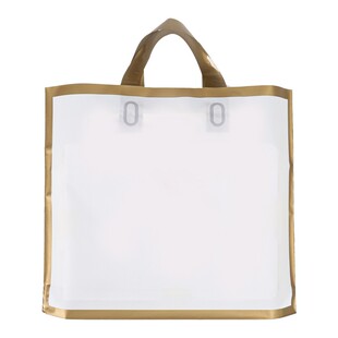 磨砂金边袋子定做印logo服装店手提袋订做塑料包装袋购物袋定制