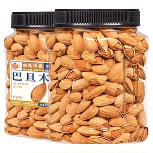 每果时光新货巴旦木罐装奶香杏仁片扁桃仁巴达木坚果炒货年货零食