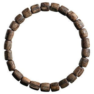 天然越南芽庄沉香手串九分沉水老料香木珠女男款单圈随形木手链