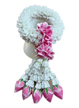 泰国手工串制佛牌泰剧同款香薰扩香车载挂饰茉莉鸡蛋花环摆设用品