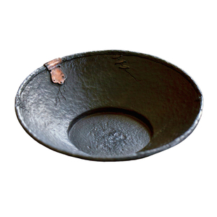 觅白锡制锔钉壶承复古建水茶托锤纹侘寂风养壶碗手工古朴茶台淋壶