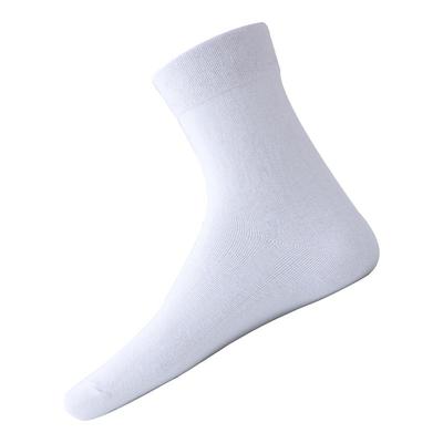 足下途100%纯棉男女士纯白色袜子