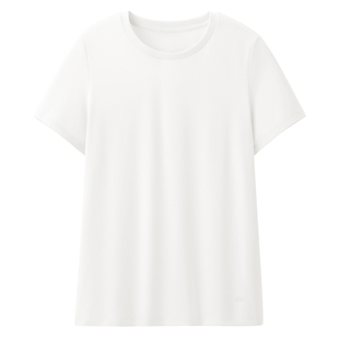 蕉下T恤女棉短袖上衣休闲春夏白色通勤修身透气衣服户外打底衫