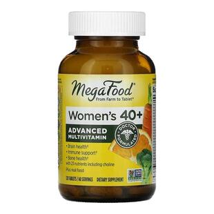 MegaFood女性40+复合维生素多种综合维矿物质片骨骼好气色抵御力