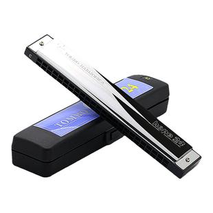 通宝口琴6624复音高级成人专业初学24孔降升# D E F G A B C 大调