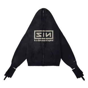 GRAILZ LEARL G/R 24SS 新款乐队连肩二合一手套卫衣拉链外套夹克