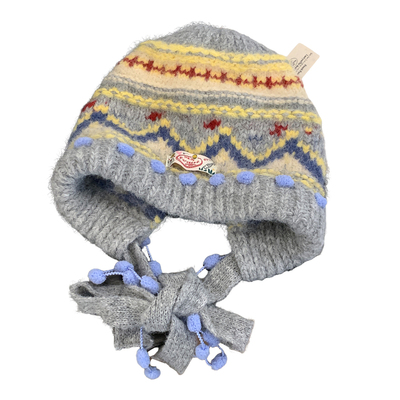 复古费尔岛针织毛线帽女秋冬季