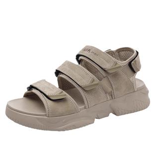 JEEPSPIRIT吉普男士凉鞋男夏季2025新款男式外穿可下水真皮沙滩鞋