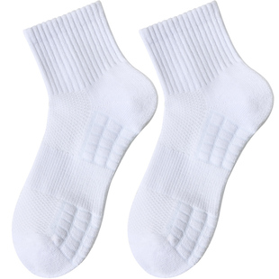 加厚毛巾袜子女白色短袜毛圈吸汗网球羽毛球专业跑步运动男士篮球