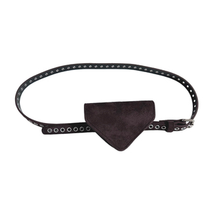 麂皮绒腰包小众百搭韩系包配饰女2025新款钥匙包零钱包高级感复古