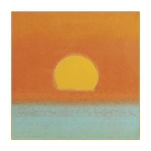安迪沃霍尔日出日升挂画现代简约客厅大尺寸装饰画大色块暖色壁画