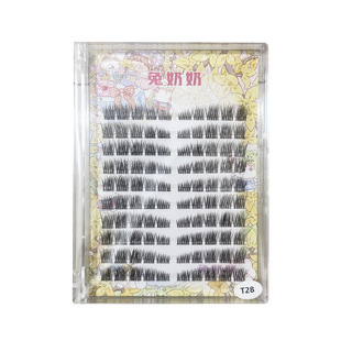 兔奶奶假睫毛T28白月光韩Jennie同款假睫毛眼尾拉长卷翘烟熏秋冬