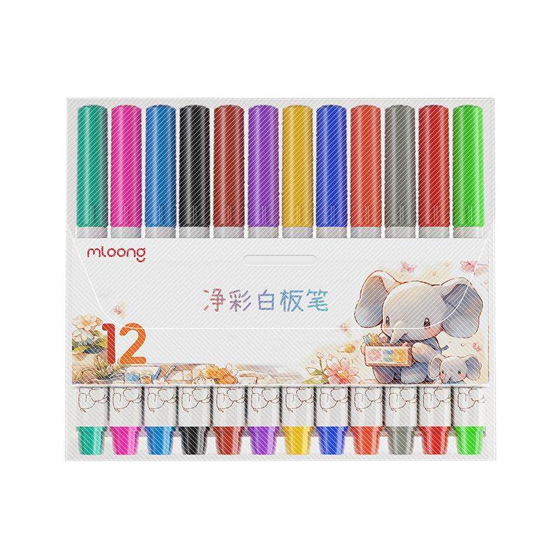 mloong曼龙可擦儿童彩色白板笔