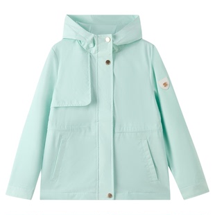 eland kids衣恋童装女童外套26年春新品轻户外休闲学院风连帽上衣