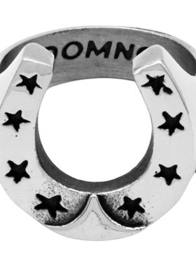 纯银星星马蹄对戒极简百搭厚重款