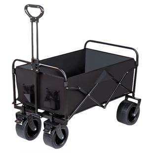 户外露营车折叠野餐营地车旅行拖车儿童可躺摆摊手拉车快递小推车