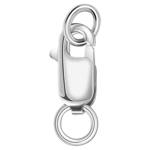 925银项链扣头配件穿珍珠手链连接扣元宝扣DIY手串万能接头扣材料