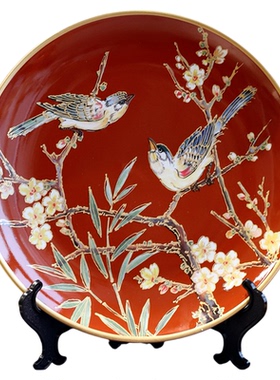 宋氏美学梵高麦田装饰盘摆件