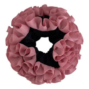 出片利器~甜美又减龄的法式风琴褶大肠圈高端绣球花发圈丸子头