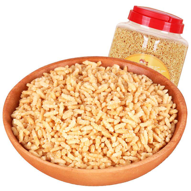 野娃金黄炒米原味1100g大罐装