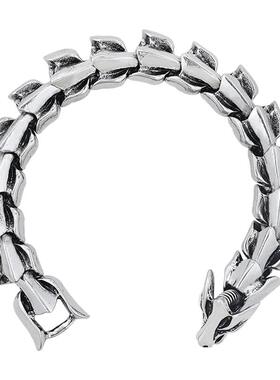 复古做旧龙形夸张宽版粗款手链男