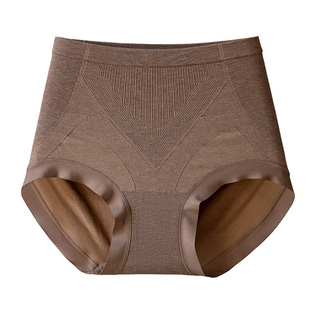 美宅益生菌抗菌高腰收腹提臀内裤女士纯色棉感大码2025新款本命年